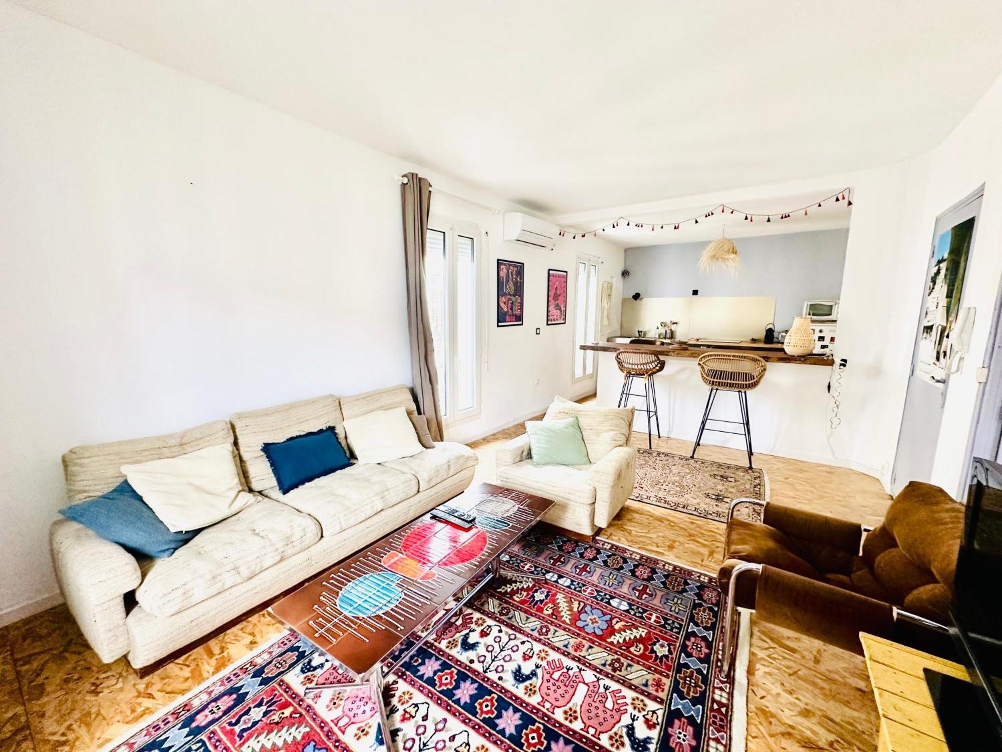 Cosy, Climatise, Au Coeur De Sete Apartment Luaran gambar